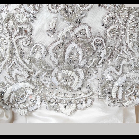 BARACCI COUTURE SILK CRYSTAL WEDDING GOWN -RARE - Picture 8 of 8